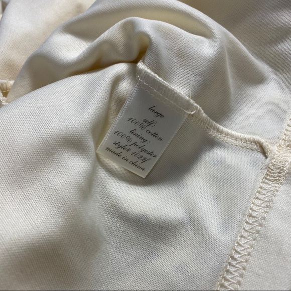 Francesca’s Mae Eyelet ivory strapless dress NWT size large - Picture 8 of 9